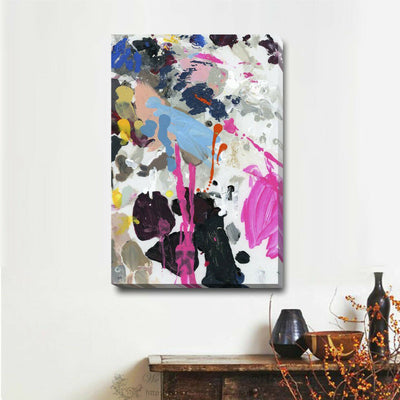 Abstract Colour Splash Stretched Canvas Print A333,hywallart