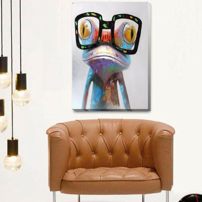 Frog Stretched Canvas Print A344,hywallart