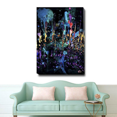 Colour Splash Stretched Canvas Print A349,hywallart