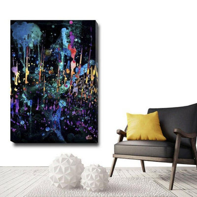 Colour Splash Stretched Canvas Print A349,hywallart