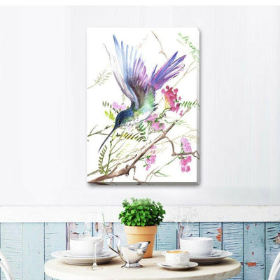 Birds Flower Stretched Canvas Print FW65,hywallart