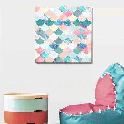 Mermaid Scale Stretched Canvas Print  G14,hywallart