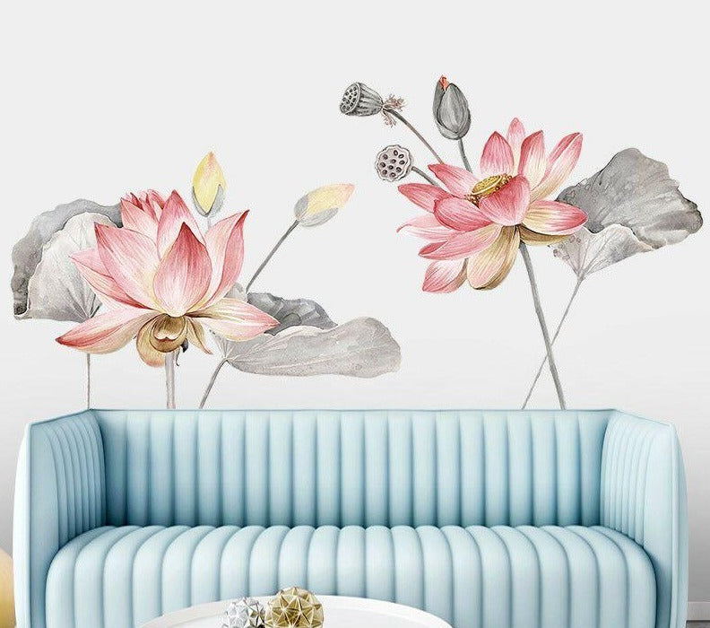 lotus flower Nursery Wall Stickers | HYWallArt