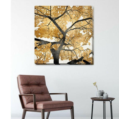 Golden Tree Stretched Canvas Print F81,hywallart