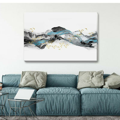 Mountain Birds Stretched Canvas Art Print Framed Home Wall Office Decor Gift L80,hywallart