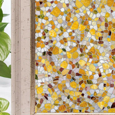 Yellow Stone Pattern Window Film,hywallart