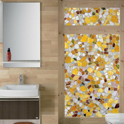 Yellow Stone Pattern Window Film,hywallart