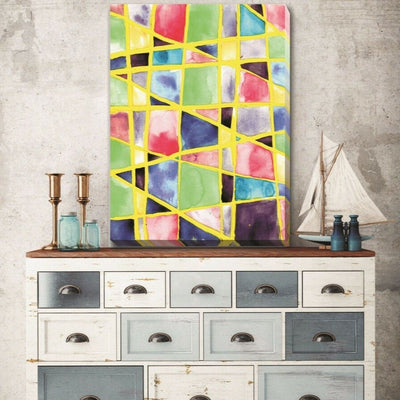 Colour Grid Stretched Canvas Art Print A369,hywallart