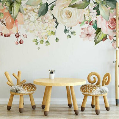 Rose Garden Flower Nursery Wall Sticker,hywallart