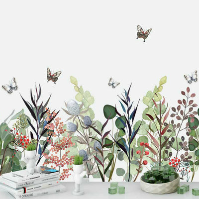 Spring Grass Butterflies Kids Wall Stickers,hywallart