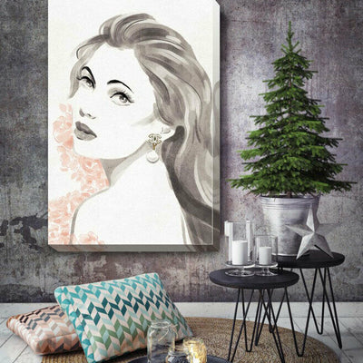 Looking Back Stretched Canvas Print Framed Home Office Wall Hanging Gift F149,hywallart