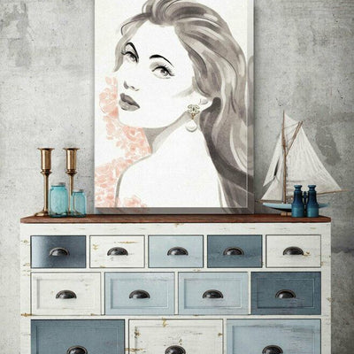 Looking Back Stretched Canvas Print Framed Home Office Wall Hanging Gift F149,hywallart