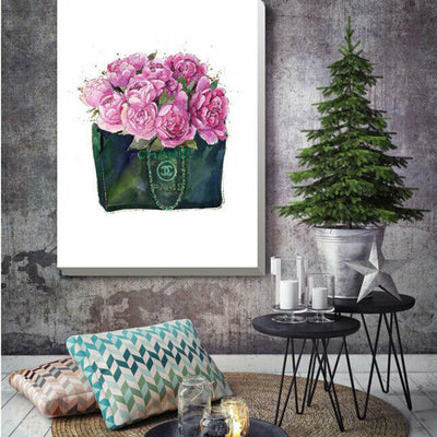 Flower Bag Stretched Canvas Print F151,hywallart