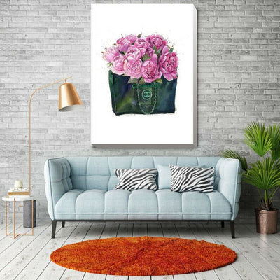Flower Bag Stretched Canvas Print F151,hywallart
