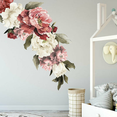 Peony Flower Removable Wall Sticker,hywallart