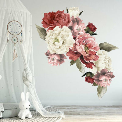 Peony Flower Removable Wall Sticker,hywallart