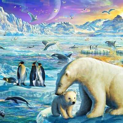 Arctic Sundown Wall Mural Paper AM17,hywallart