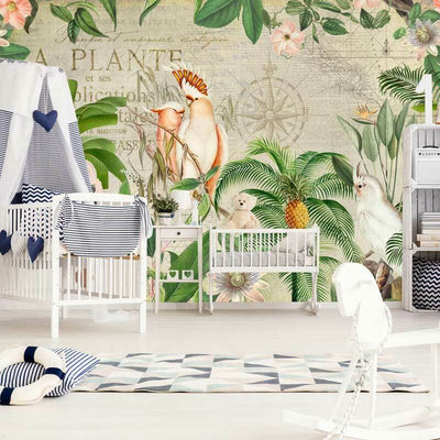 Cockatoo Jungle Wall Art Mural  B55,hywallart