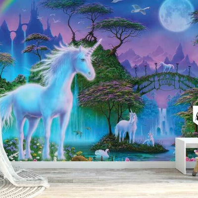 Unicorn Bridge Wall Mural AM44,hywallart