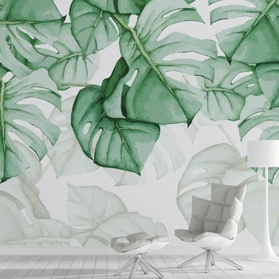 Tropical Leave Removable Kids Wall Mural B36 - hywallart
