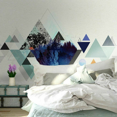 Geometric Pattern Removable Wall Mural Paper Art Kid Vinyl Sticker Home Decor G8 - hywallart