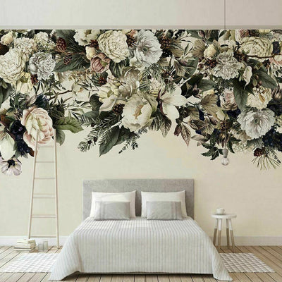 Peony Flower Removable Wall Mural  B37 - hywallart