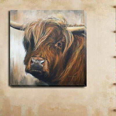 Yak Animals Stretched Canvas Print - hywallart