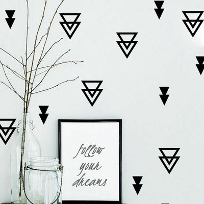Set of 48 Pcs Triangles Wall Sticker - hywallart