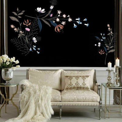 Spring Flower Branch Grass Wall Stickers Kids Nursery Decor - hywallart