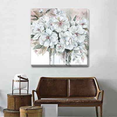 Blushing Bouquet Stretched Canvas Print  F101 - hywallart