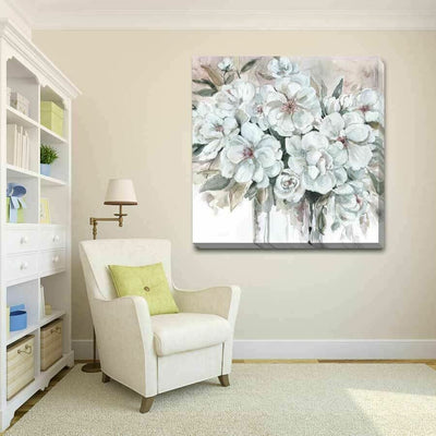 Blushing Bouquet Stretched Canvas Print  F101 - hywallart