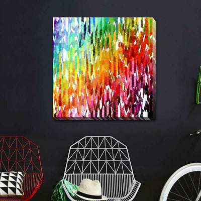 Designer Stripe Abstract Stretched Canvas Print A377 - hywallart