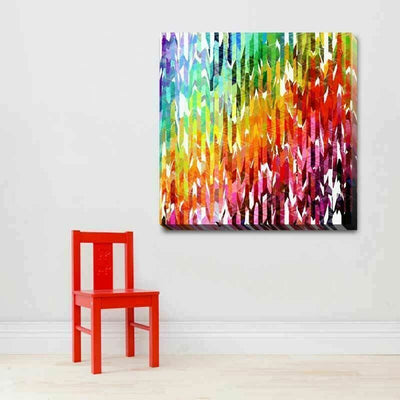 Designer Stripe Abstract Stretched Canvas Print A377 - hywallart