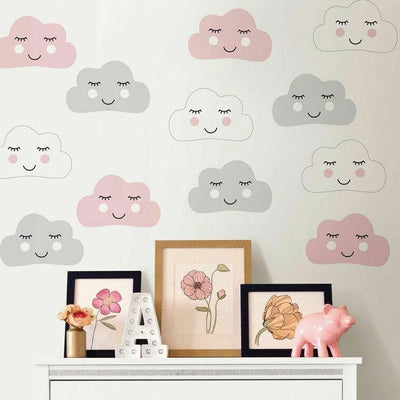 Cute Clouds Wall Sticker Kids Nursery Decor - hywallart