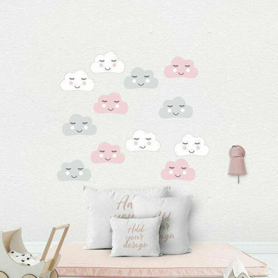 Cute Clouds Wall Sticker Kids Nursery Decor - hywallart