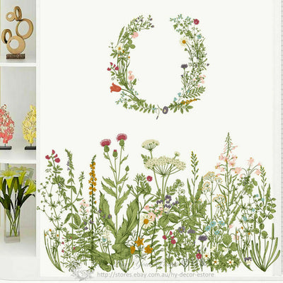 Grass Flower Wall Sticker Nursery Decor - hywallart