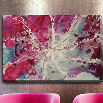 Pink Stretched Canvas Print Framed - hywallart