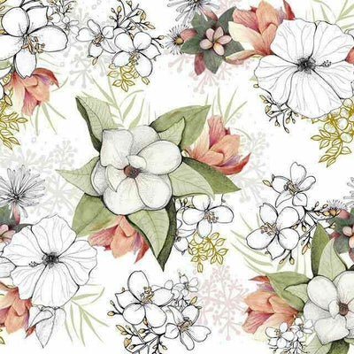 Floral Burst Blossom Wall Mural B71 - hywallart