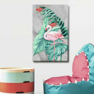 Flamingo Birds Pink Canvas Print - hywallart
