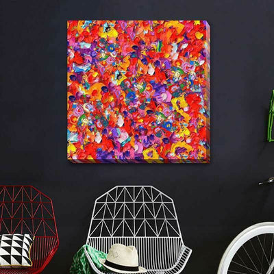 Poppies Abstract Stretched Canvas Print A386 - hywallart