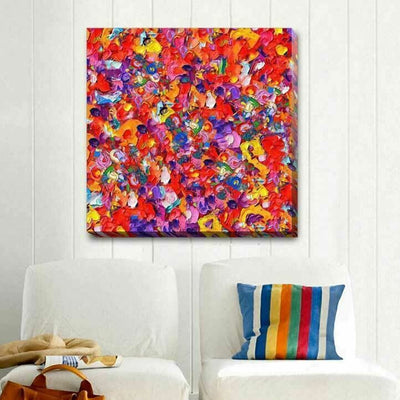 Poppies Abstract Stretched Canvas Print A386 - hywallart