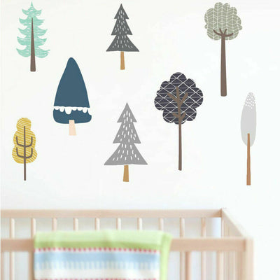 Fabric pattern Tree  Removable Wall Stickers - hywallart