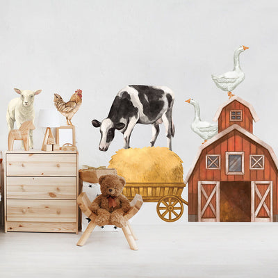 Farm Family Animals Wall Stickers