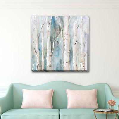 River Birch Stretched Canvas Print  F128