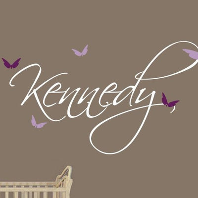 Butterflies Custom Personalized Name Wall Stickers,hywallart