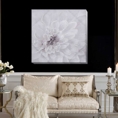 White Flower Stretched Canvas Print F135