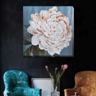 White Indigo Stretched Canvas Print F137