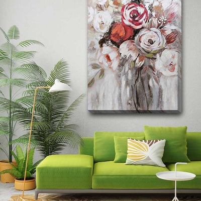 Romantic Bouquet Stretched Canvas Print F129