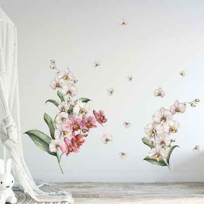 Orchid Branch Flower Wall Stickers