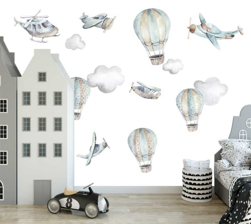 Hot Air Balloon Aircraft Wall Sticker